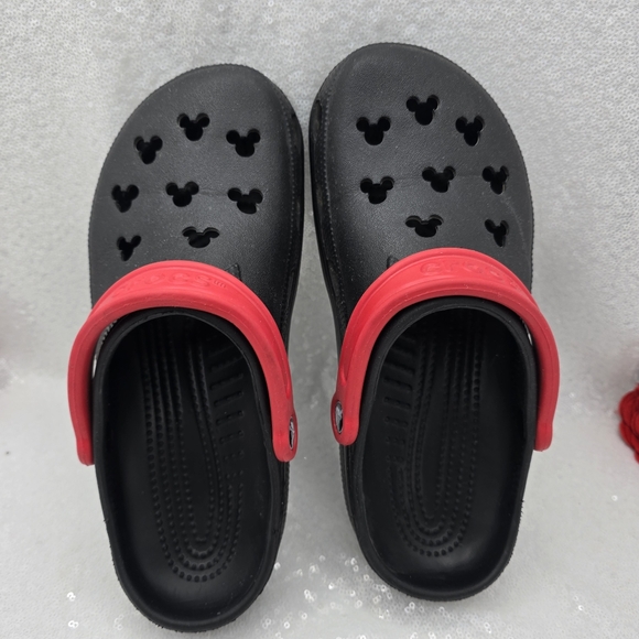 Disney Mickey Mouse Classic Crocs Black & Red Women's 10 / Mens 8 - Picture 1 of 10